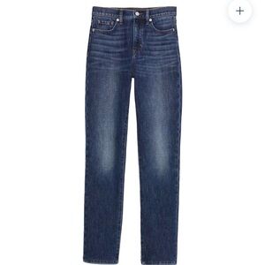 EUC Banana Republic Premium Denim High Rise Slim Straight Dark Wash Jeans, 29